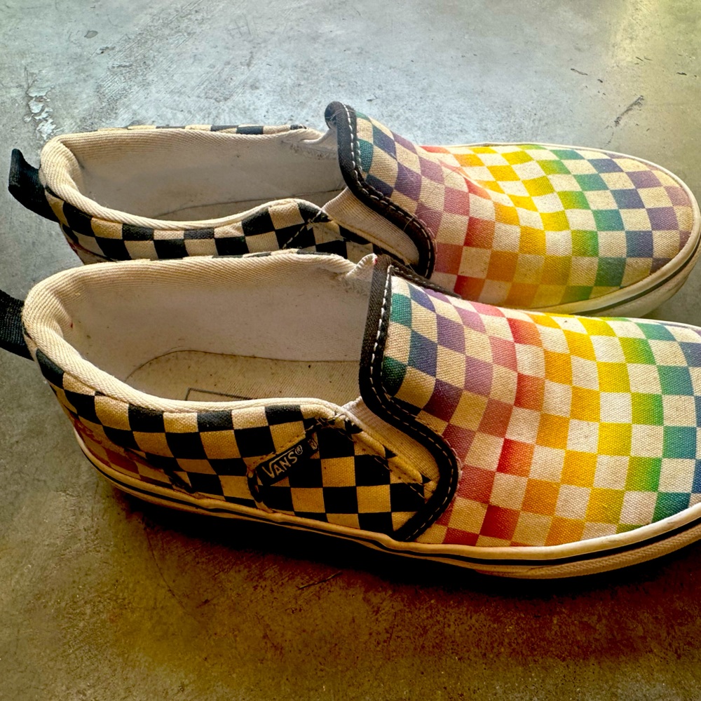 Vans kid checkerboard shoes